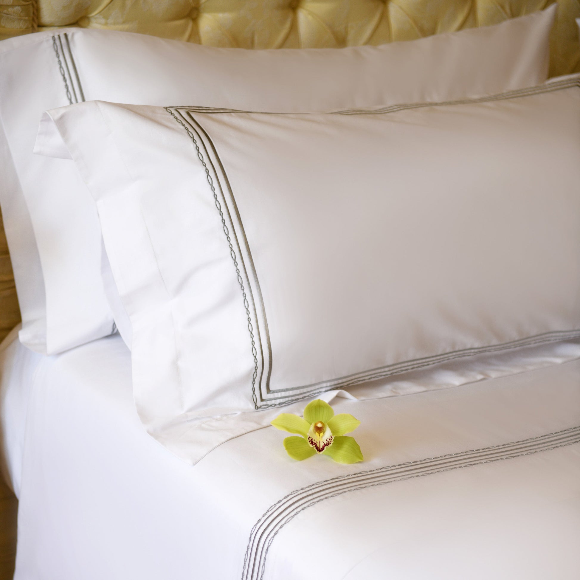 Silver Embroidered Sheet Set-1